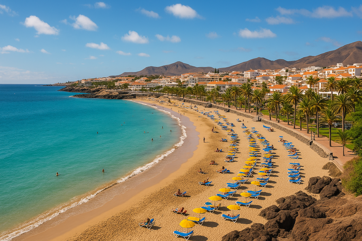 Strand und türkisblaues Meer auf den Kanaren – perfektes Last-Minute-Reiseziel
